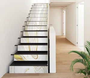 3D White Texture 339 Stair Risers Decoration Photo Mural Vinyl Decal Wallpaper - Picture 1 of 6