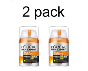 2pack L'OREAL MEN EXPERT HYDRA ENERGETIC face cream SPF15 50ml/1.7floz - Picture 1 of 5