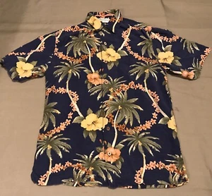 Camisa de campamento hawaiana floral 100 % seda pura del Caribe talla pequeña multicolor floral - Imagen 1 de 3
