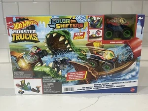 Hot Wheels Monster Trucks Color Shifter Swamp Chomp Play Set NEW - Picture 1 of 2