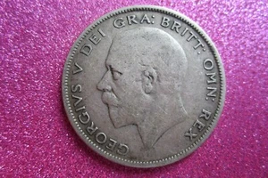 Gran Bretaña 1929 Media Corona Moneda Reino Unido 1929 Media Corona Inglaterra 1929 Moneda Plata - Imagen 1 de 13