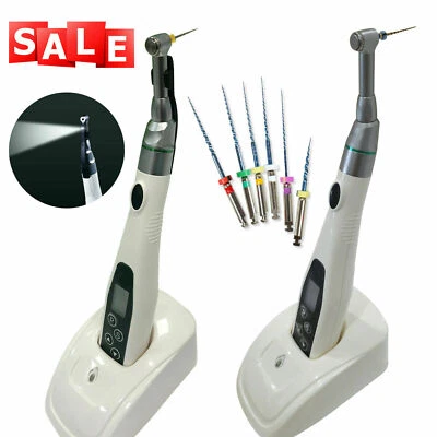 Endodoncia Dental Cordless Endo Motor (LED) w/ 16:1 Contra angle Pieza de mano Foto 1 de 4