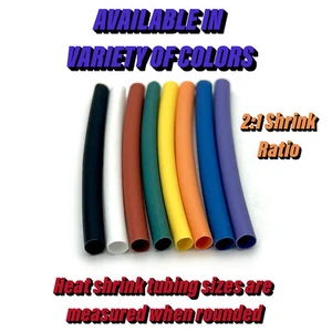 2:1 HEAT SHRINK TUBING ELECTRICAL SLEEVING CABLE HEATSHRINK TUBE - UK SUPPLIER - Picture 1 of 17