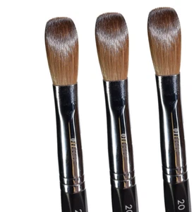Six Angles- Black Petal Kolinsky Acrylic Nail Brush for Manicure Powder(CRIMPED) - Picture 1 of 9