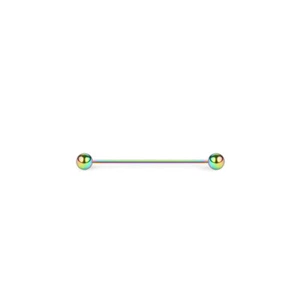 16G Industrial Barbell Anodized Body Piercing Jewelry 38mm Long Multi Color - Picture 1 of 2
