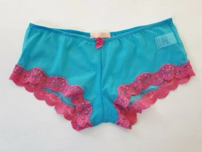 Calcinhas de lingerie Shirley of Hollywood menino turquesa transparente M L designer - Imagem 1 de 4