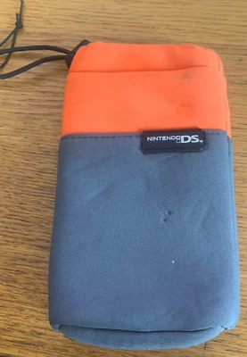 Vintage Official Nintendo DS Soft Carrying Case Travel Bag - Orange and Gray - Изображение 1 из 2