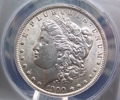 1900 "O/CC" Morgan SILVER Dollar $1 ANACS MS60 UNC Details #643 ECC&C, Inc. - Image 1 of 4