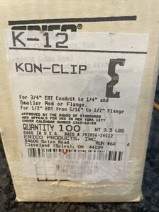 Caddy K12 Cable Hanger Conduit Clip, 3/4-Inch EMT, 1/4-Inch Rod/Flange, (100) - Picture 1 of 3