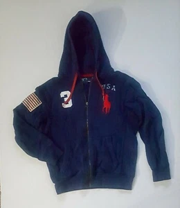 Ralph Lauren Women's Hoodie, Navy Blue, Large Red Logo, American flag, Size S - Picture 1 of 4