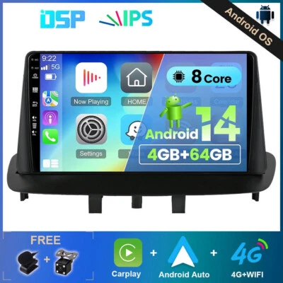 Für Renault Megane 3 08-14 Autoradio Android 14 Wireless CarPlay Navigation 64GB - Bild 1 von 4