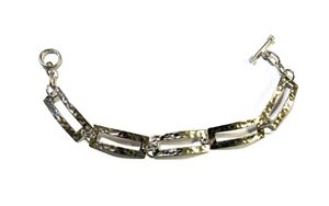 STERLINGSILBER GEHÄMMERTES NUGGET ARMBAND #14G200497 - Bild 1 von 1