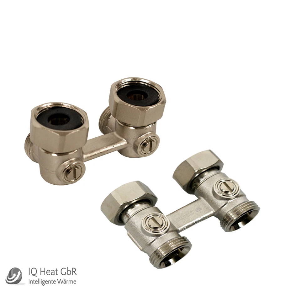 Buderus Hahnblock Logafix 3/4" x 3/4" AG Zweirohr-System Eck oder Durchgang - Bild 1 von 1