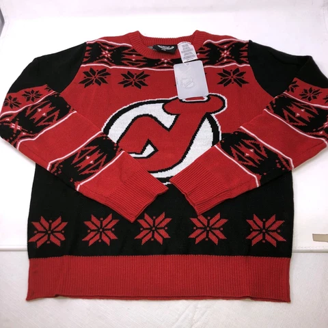 New Jersey Devils Ugly Christmas Sweater New With Tags Youth Size M 10/12 Cover