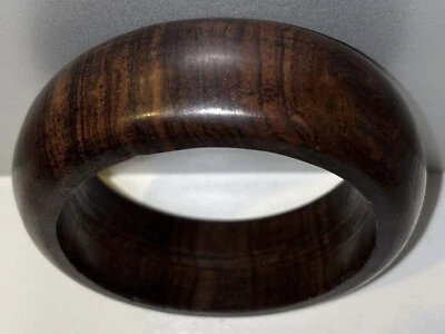 Brazalete Brazalete Madera Marrón Oscuro y Negro Talla XL 9” Circunferencia 2 13/16” Diámetro Foto 1 de 4