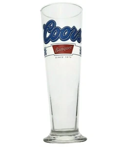 Coors Banquet Footed 10 oz Beer Drinking Glass Logo - Picture 1 of 2