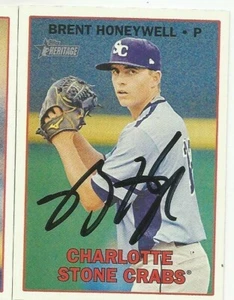 TAMPA RAYS BRENT HONEYWELL FIRMATA 2016 TOPPS HERITAGE MINORS ROOKIE CARD - Foto 1 di 1