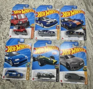 Hotwheels Lot Of 6 Kei Truck Mighty K Blue Civic Lotus Type 49 Audi 90 Quattro - Picture 1 of 8