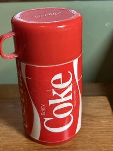 Vintage Aladdin Brotdose Thermoskanne COCA-COLA 80er Jahre Kunststoff - Bild 1 von 11
