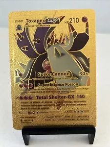 Tarjeta Pokémon Toxapex GX Metal Lámina Dorada Fan Art Card ¡Rara! - Imagen 1 de 8