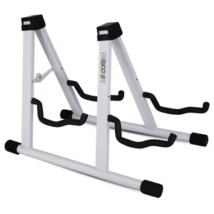 5 Core Double Guitar Stand A Frame w Foam Arms for Acoustic Electric Bass - Picture 1 of 10