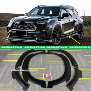 Fits Toyota Highlander 22-23 Matte Black Fender Flare Kit Wheel Arch Cover Trim - Picture 1 of 18
