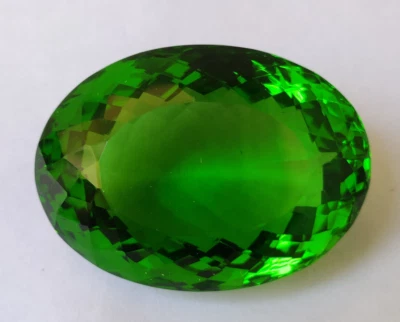 AAA+++ Large Green Peridot 101.60 Ct. Oval Cut Loose Gemstone for Cristmas offer - Image 1 of 4
