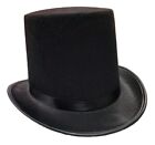 Deluxe Tall Black Felt Top Hat Dickens Caroler Steampunk Coachman Adult Costume