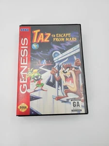 Taz in Escape From Mars (Sega Genesis, 1994) Sin manual Probado Caja y juego solamente - Imagen 1 de 12