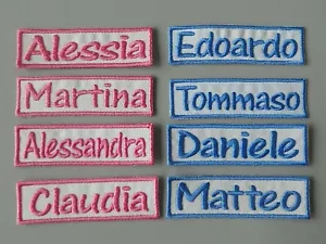 TOPPA NOME RICAMATO PERSONALIZZATO DA CUCIRE N.8 PATCH CM 7X2 - Bild 1 von 1