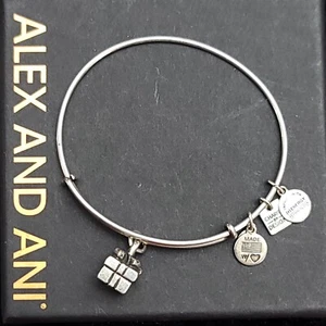 Alex And Ani Gift Box Charm Bracelet - Picture 1 of 6