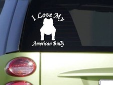 i Love My Bully J151 American Bully 6 inch tall sticker decal