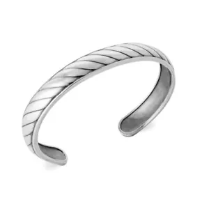 Jonc Herren Armband aus 925/000 Silber gealtert - breites Zopfmuster - Bild 1 von 4