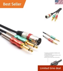 Flexibles 6,6 Fuß Dual Mono zu XLR Audiokabel mit Anti-Interferenz-Design - Bild 1 von 8