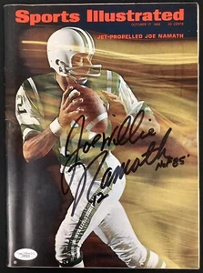 Joe Namath signiert Sports Illustrated 17.10.66 kein Etikett Jets Auto HOF85 Inscr JSA - Bild 1 von 5