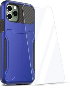 Anccer Clear Full Body Case iPhone 11 Tempered Glass Protection (Blue) - Picture 1 of 4