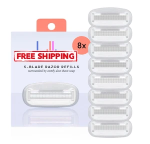 Women’s Razor Refill Blades 5-Blade Cartridges - 8 count - Picture 1 of 7
