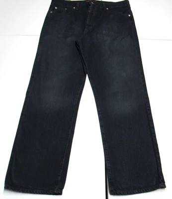 Men's Ben Sherman Button Fly all Cotton Relaxed Fit Dark Blue Jeans Size 38x32 - Image 1 of 4