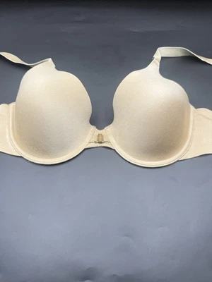 DONNA KARAN Intimates Size 34 D Beige Lined T-Shirt Underwire Bra - Image 1 of 4
