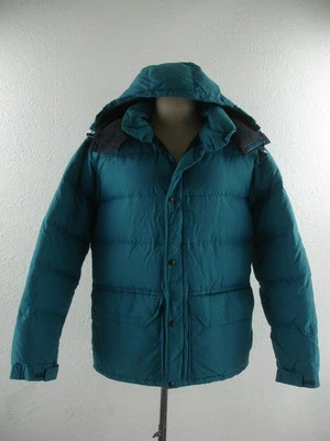 Vtg Men's sz S The North Face Nuptse Teal Down Parka Jacket Coat Puffer Quilted - Image 1 of 4