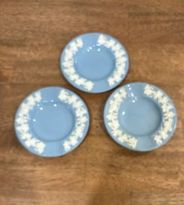Vintage Wedgwood Queen’s Ware Round Ash Trays Set Of Three - Picture 1 of 4