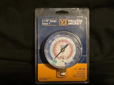 黄色夹克 49138 3-1/8 英寸蓝色复合仪表 1 级(1% 精度)R-404A R-41 — 第 1/2 张图片