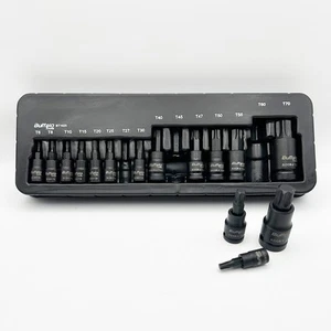 Juego de 15 piezas de enchufes de broca de estrella Torx de impacto TRX-Star Sockets 1/4, 3/8, 1/2"" Dr T6 a T5 - Imagen 1 de 7