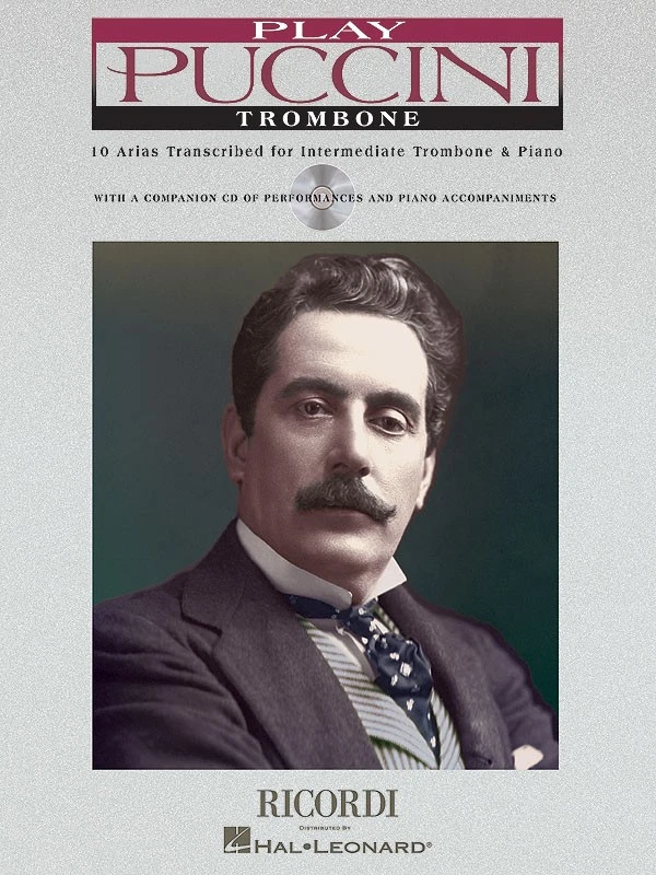 Play Puccini 10 Arias Trombone & Piano Classical Sheet Music Play-Along Book CD - Image 1 of 1