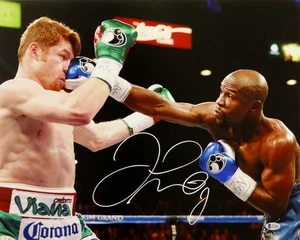 Floyd Mayweather handsigniertes 16x20 vs Canelo Alvarez Foto - Beckett Auth * weiß - Bild 1 von 7