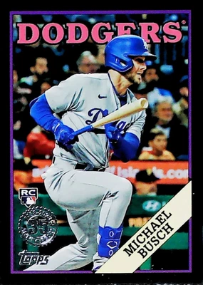 2023 Topps Update Series BLACK /299 1988 88US-8 MICHAEL BUSCH ROOKIE RC DODGERS - Image 1 of 2