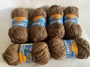 Lote de 6 madejas ramo Catalina Comfort 12. Hilo acrílico marrón chocolate 5355 - Imagen 1 de 4