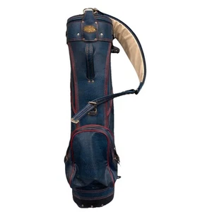 Carro de golf Burton vintage Jasper Alabama azul y rojo de cuero bolsa EE. UU. - Imagen 1 de 10
