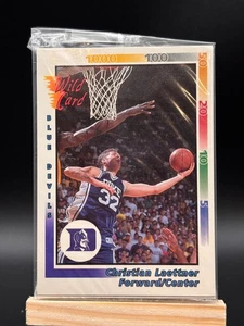 Unopened Christian Laetner & Malik Sealy 1992 Wild Card College Career Stats - Picture 1 of 5