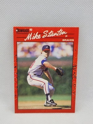 1990 Donruss #508 Mike Stanton RC Rookie Atlanta Braves Baseball Card NM Pitcher - Image 1 of 4